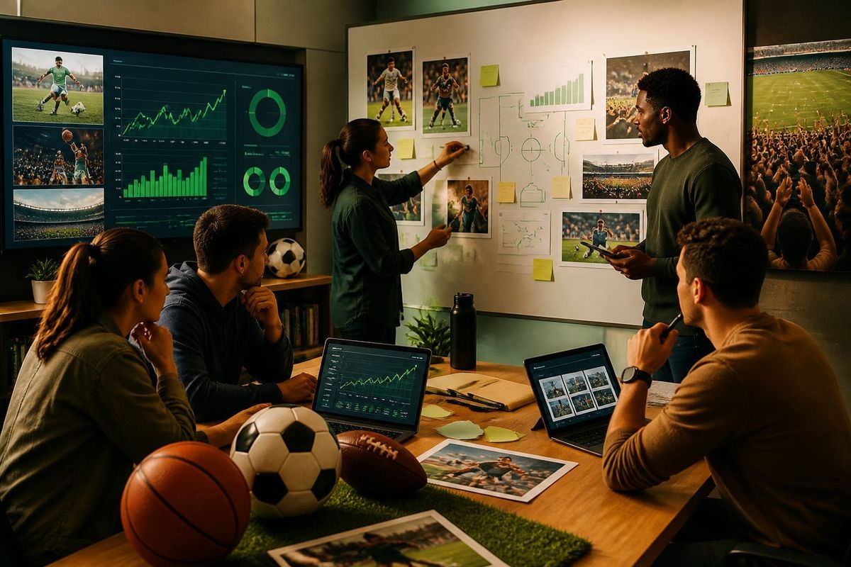 sports proven strategies engagement loyalty creator workspace with metrics dashboard, planning checklist, and campaign board