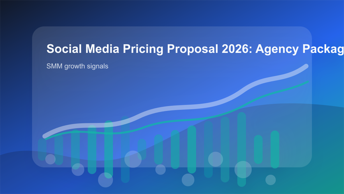 Social Media Pricing Proposal 2026: Agency Packages and Margin P cover showing smm growth signals, content workflow, and performance checks
