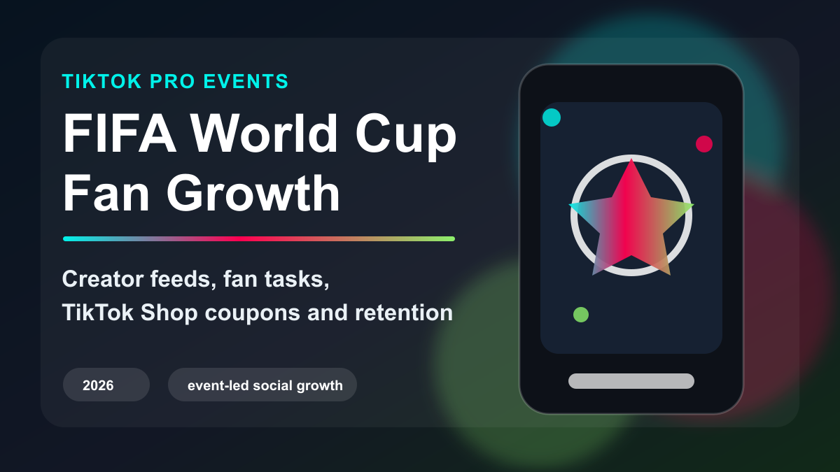 TikTok Pro Events 2026 FIFA World Cup fan growth playbook cover