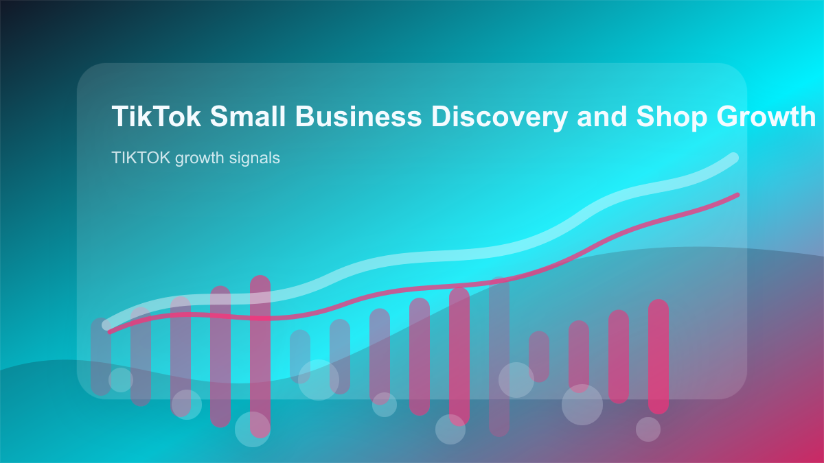 TikTok Small Business Discovery and Shop Growth Playbook 2026 cover showing tiktok growth signals, content workflow, and performance checks