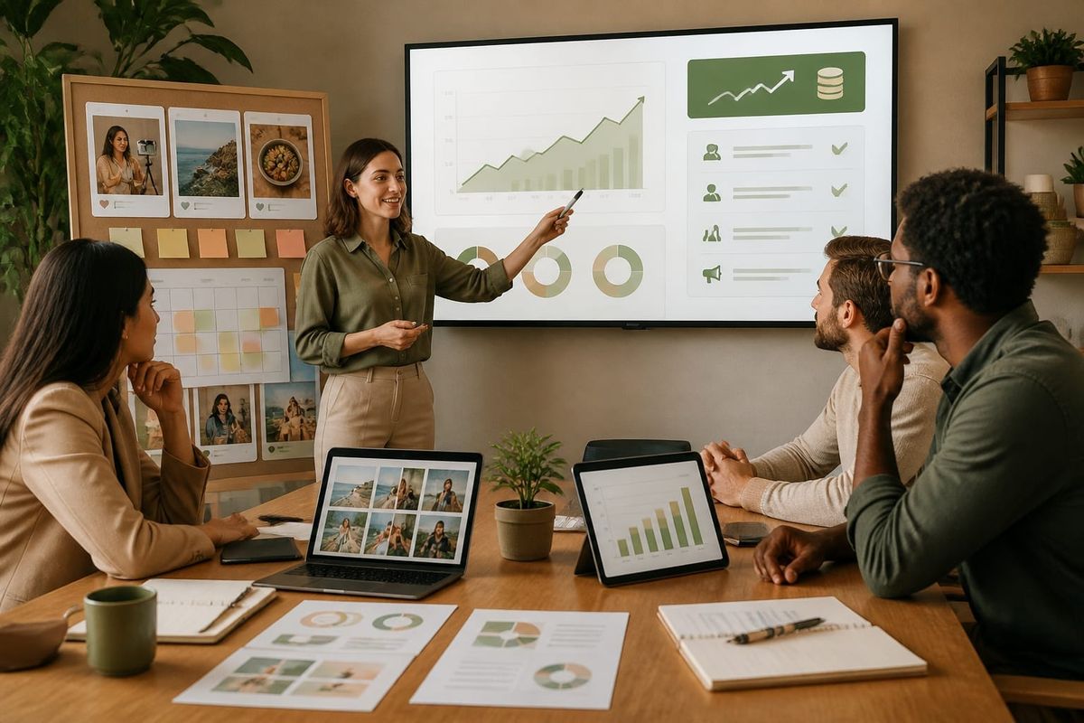 upsell clients triggers make conversation pricing dashboard with payout checklist and KPI comparison board