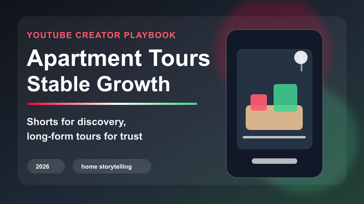 YouTube apartment tours 2026 creator growth playbook cover