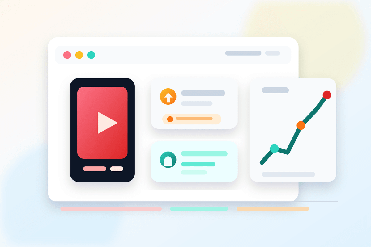 YouTube creator tools dashboard with Shopping stickers Memberships perks Shorts workflow and revenue KPI cards