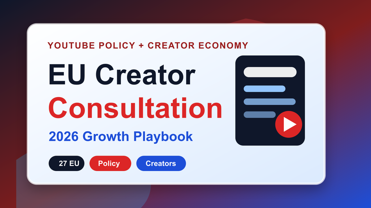 YouTube EU Creator Consultation 2026 growth playbook cover