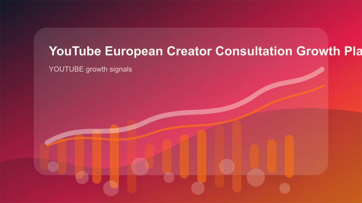 YouTube European Creator Consultation Growth Playbook 2026 cover showing youtube growth signals, content workflow, and performance checks