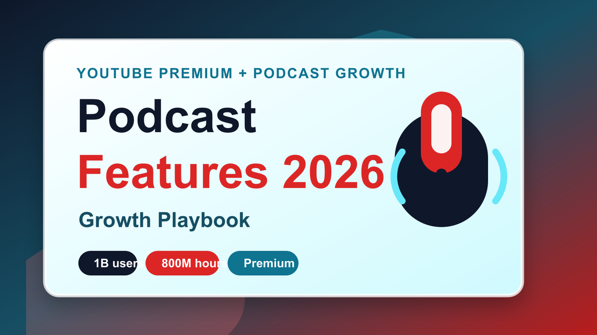YouTube Premium podcast features 2026 growth playbook cover