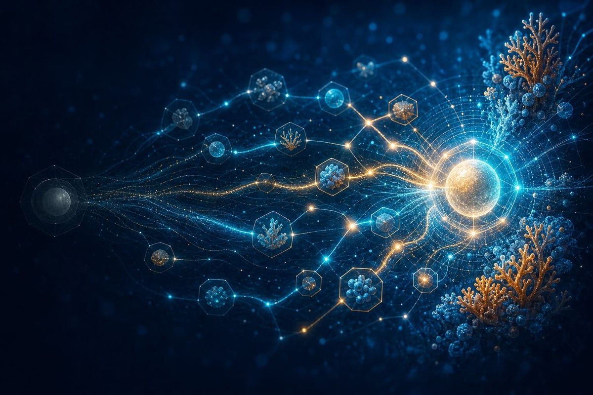 Brand che emerge da una rete di risposte AI grazie a segnali verificabili di visibilità e reputazione