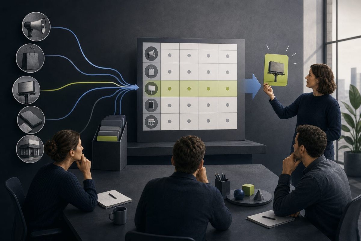 Marketingteam bewertet Wettbewerberänderungen in einem Entscheidungslog statt automatisch zu reagieren