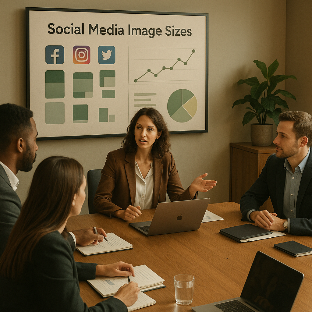 Una griglia di varie icone di social media con dimensioni immagine raccomandate sovrapposte, che rappresentano le misure ottimali per il 2026.