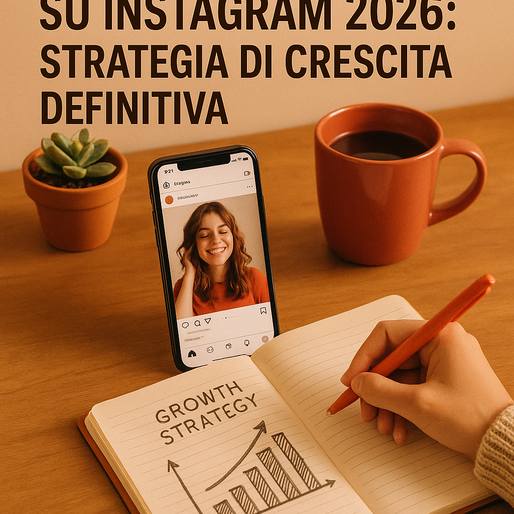 Uno smartphone che mostra l'app di Instagram con varie metriche di coinvolgimento, indicando gli orari di pubblicazione ottimali per il 2026.
