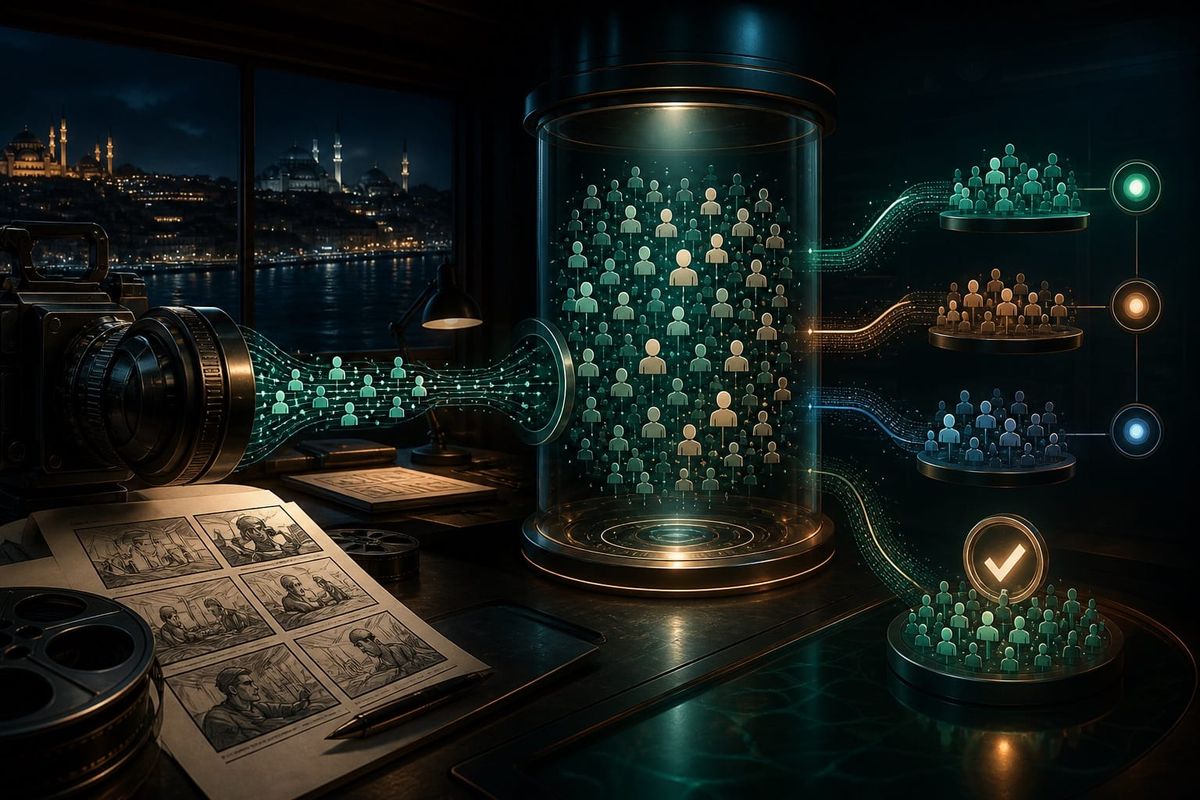 oncesi izleyici haritas testi chronicle AI search briefing workspace with query map, ads dashboard, and source checklist