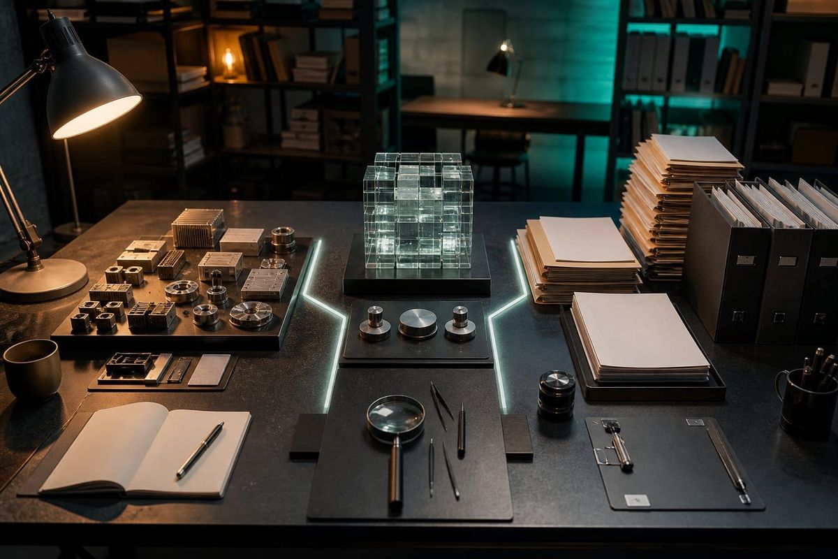 Unbranded AI evaluation workbench with modular components, source documents and a transparent data core for a build-versus-buy audit