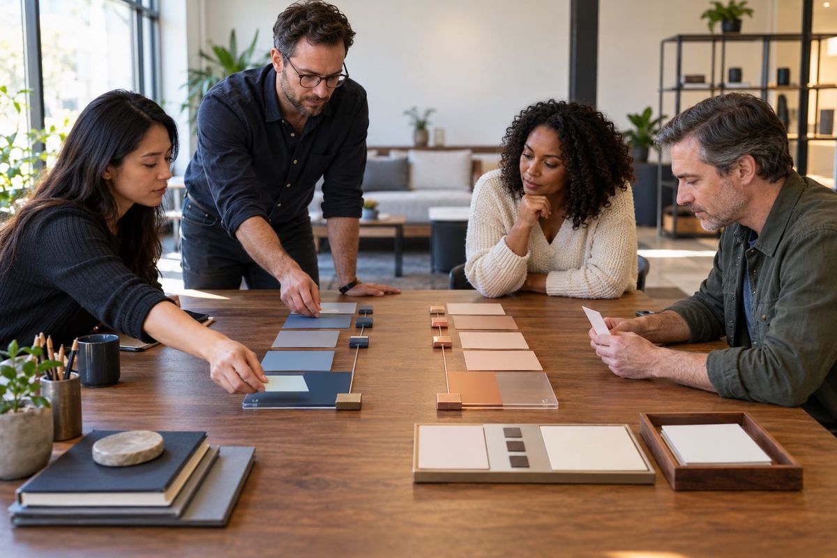 Grok Partner Network checklist: diverse AI agency team compares transformation and marketplace workflows at a human approval gate