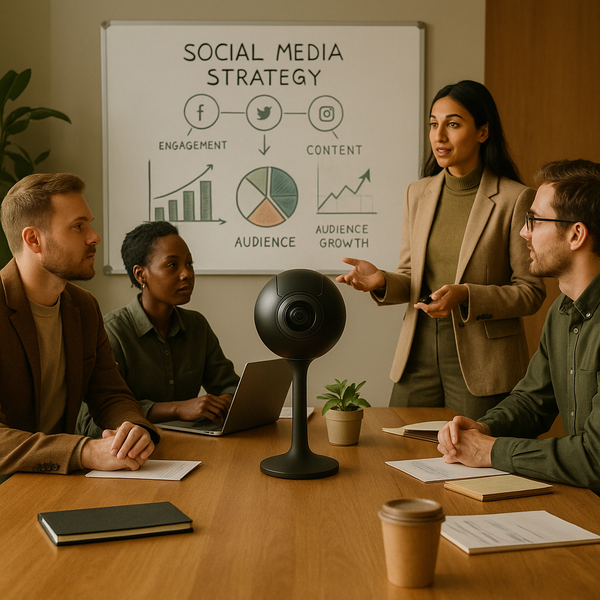 Modern kamera kurulumu ile sürükleyici bir 360 derece sahneyi çeken bir içerik üreticisi