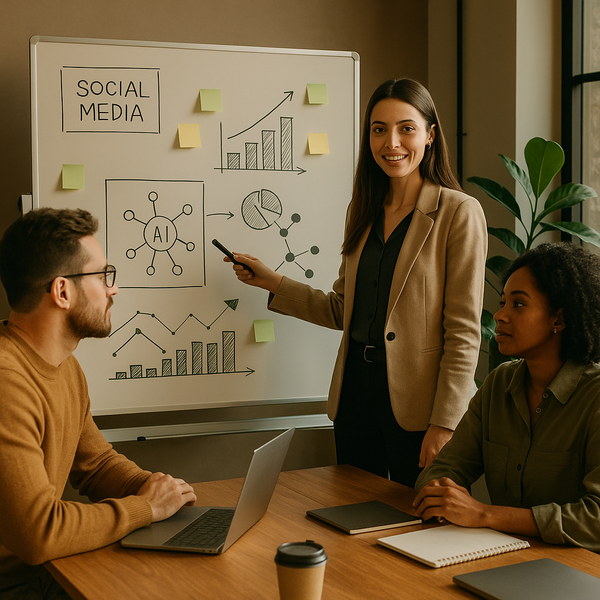 Dashboard mit AI-Citation-Tracking-Metriken und Quellenmentions für eine Social Media Marketing Strategie