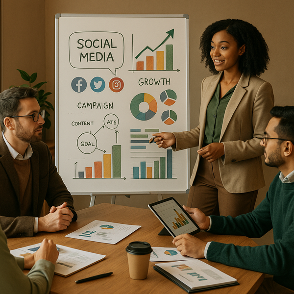 Equipo revisando mejoras de conversión para una estrategia de marketing en redes sociales en 2026