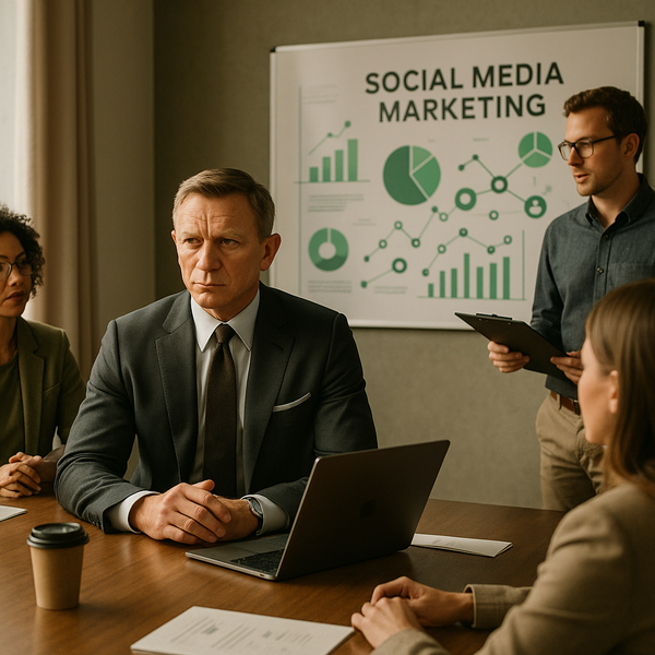Illustration eines Social-Media-Feeds mit KI-Steuerung und ruhigerem Scrollen.