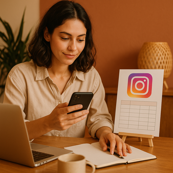 Créateur analysant des stratégies de monétisation Instagram sur un ordinateur portable et un téléphone en 2026