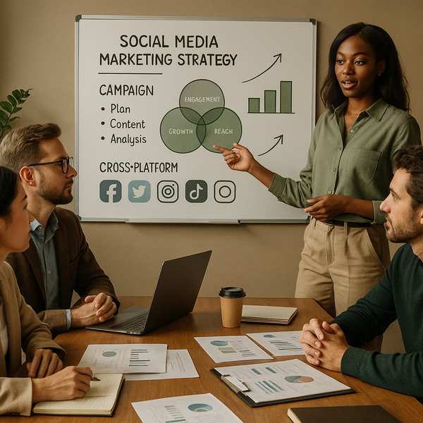 Team managing social media community conversations and engagement across multiple platforms