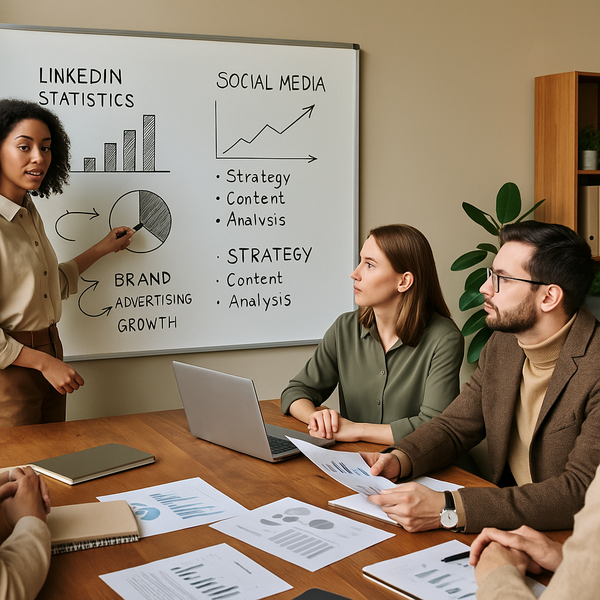 Panel de analíticas de LinkedIn con gráficos de engagement y crecimiento de audiencia para marketers de redes sociales