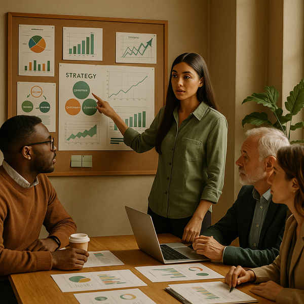 Ilustración de una app social impulsada por IA diseñada para reducir el doomscrolling y mejorar el bienestar del usuario