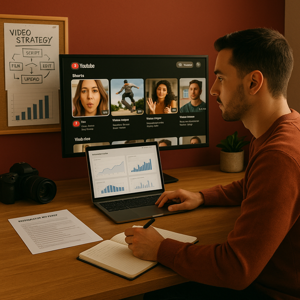 Beeld van Google TV-scherm met YouTube Shorts-rij