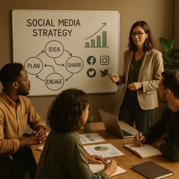 Personas interactuando en redes sociales alrededor del contenido de la marca