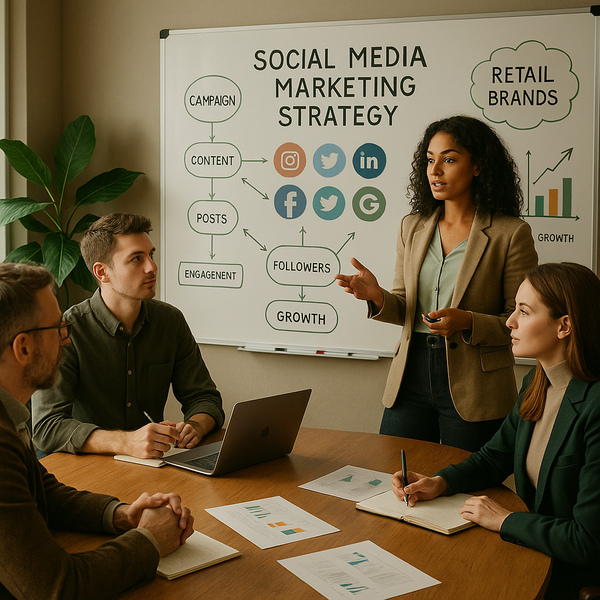 Illustratie van een social media-strategie voor retailmerken