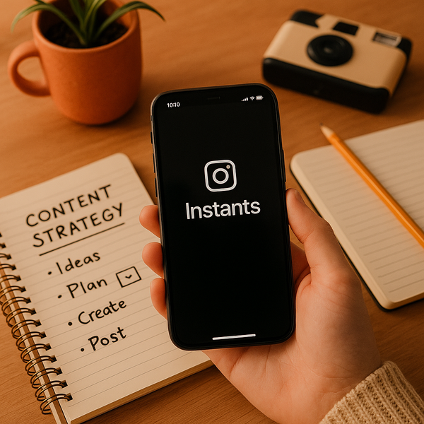 Instagram app interface concept showing disappearing photo sharing for the Instants test