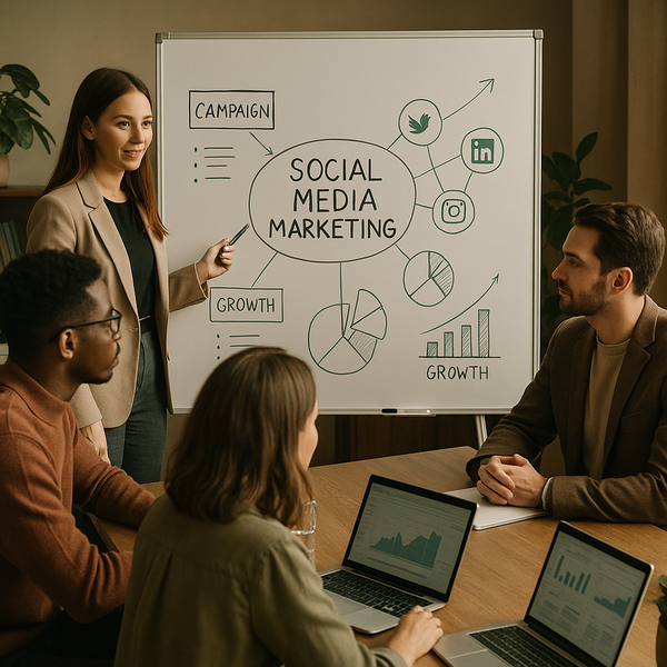 Team moderiert Community-Nachrichten und Engagement auf mehreren Social-Media-Plattformen