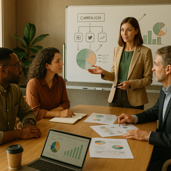 Social media marketer che analizzano le statistiche LinkedIn 2026 su una dashboard