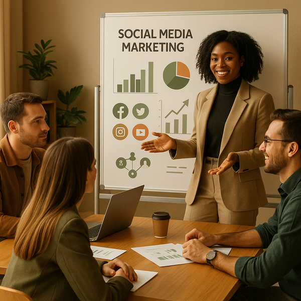 Dashboard con strumenti AI per social media, pianificazione dei contenuti e analisi delle performance