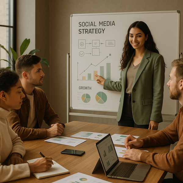 Vielfältige Gruppe Millennials mit Mobilgeräten in Social Media