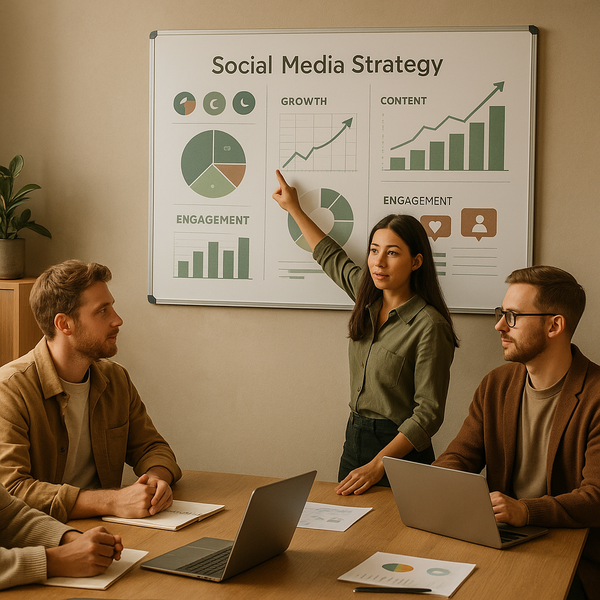 Adultos jóvenes usando móviles y redes sociales en 2026