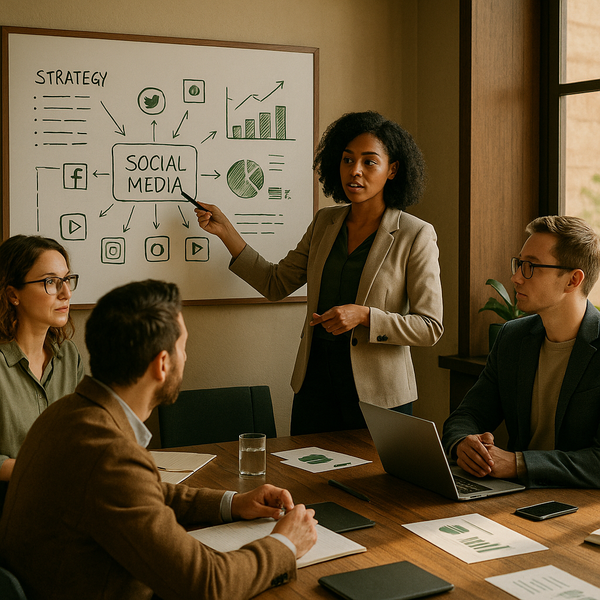 Illustration of a smartphone and social media icons representing a brand dispute over online posts in India