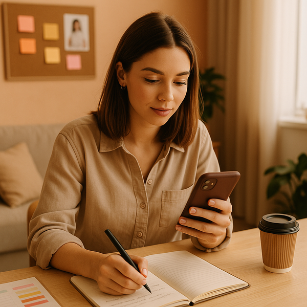 Uno smartphone con Note di Instagram impilate con brevi messaggi