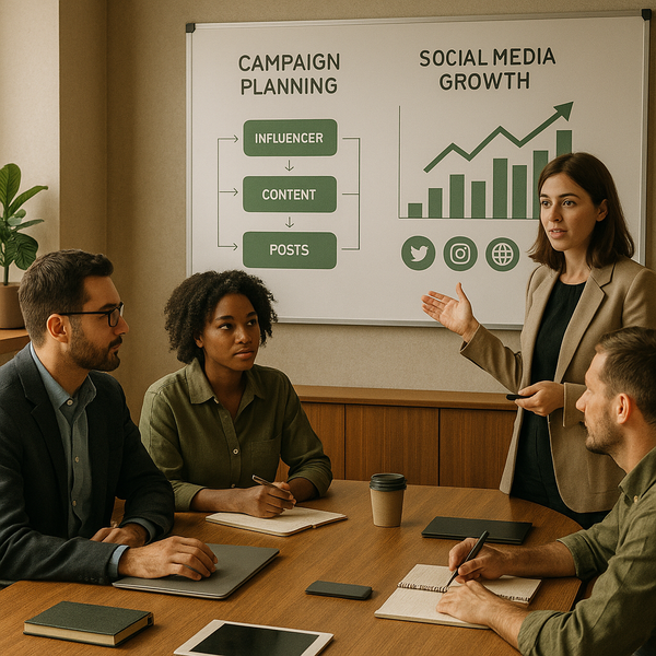 Grafico che mostra partnership tra creator su canali social in una campagna