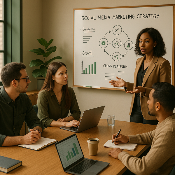 Créateur de contenu utilisant l’application Edits pour monter une vidéo verticale dans une stratégie marketing réseaux sociaux.