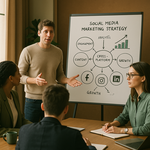 Sam Altman commentary on AI model marketing and social media strategy illustrated with analytics dashboards and social post icons