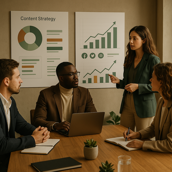 Illustration d’une stratégie marketing réseaux sociaux organisée autour de piliers de contenu