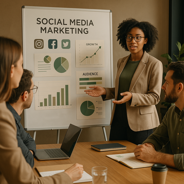 A mobile social media interface highlighting AI-assisted content recommendations and healthier scrolling behavior.