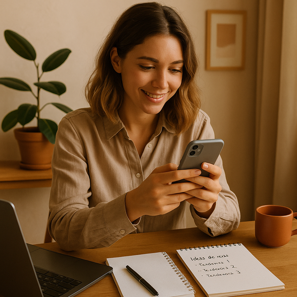 Creador editando un Reel de Instagram con ideas de audio en tendencia en la pantalla del móvil