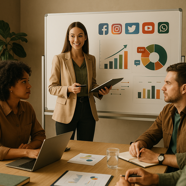 Illustration einer Social-Media-Strategie für Einzelhandelsmarken