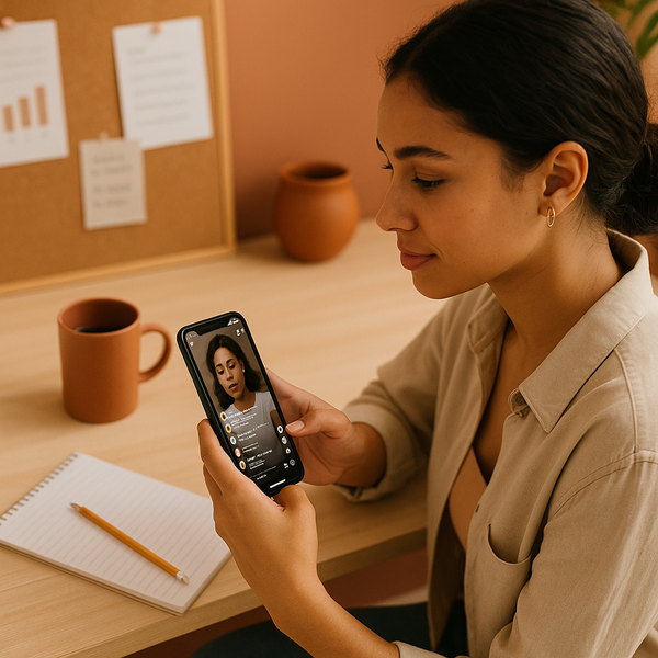 Interface de chat en direct Threads affichée sur mobile pour les spécialistes du marketing sur les réseaux sociaux