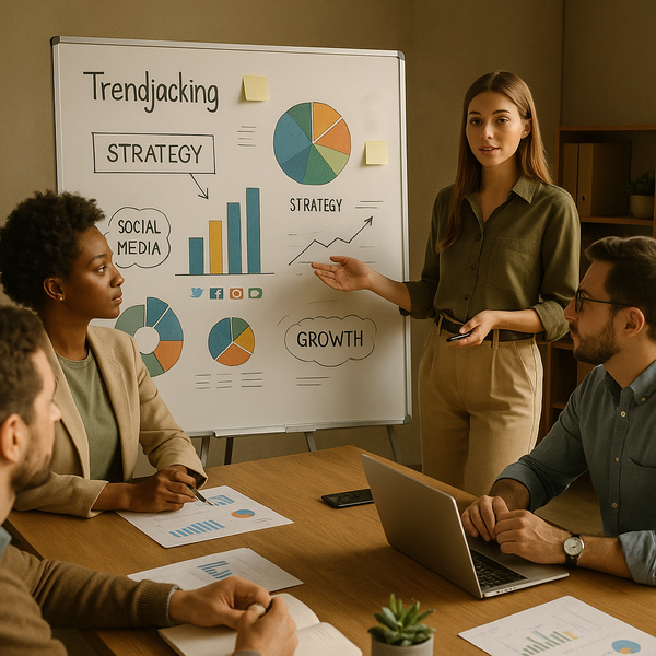 Equipo revisando tendencias en redes sociales para una estrategia de marketing en redes sociales