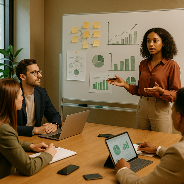 Team bespreekt een social media marketing strategie rond een trending onderwerp voor trendjacking in 2026