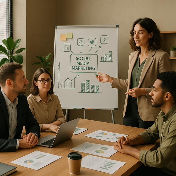 Abstracte pictogrammen voor social media-analyse en monitoring