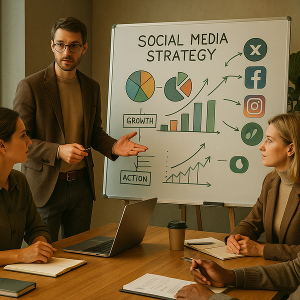 Illustratie van een socialmediadashboard met stijgende kosten voor linkposts op X