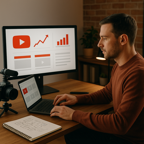 Creator reviewing YouTube deepfake removal tools on a laptop screen