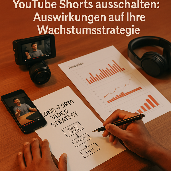 Nahaufnahme des YouTube Shorts Schalters in der App-Oberfläche